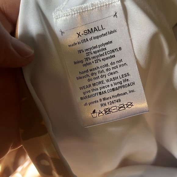 NWT Mara Hoffman Maddy One-Piece Swimsuit High waisted Cut Outs Adjustable - Picture 6 of 7